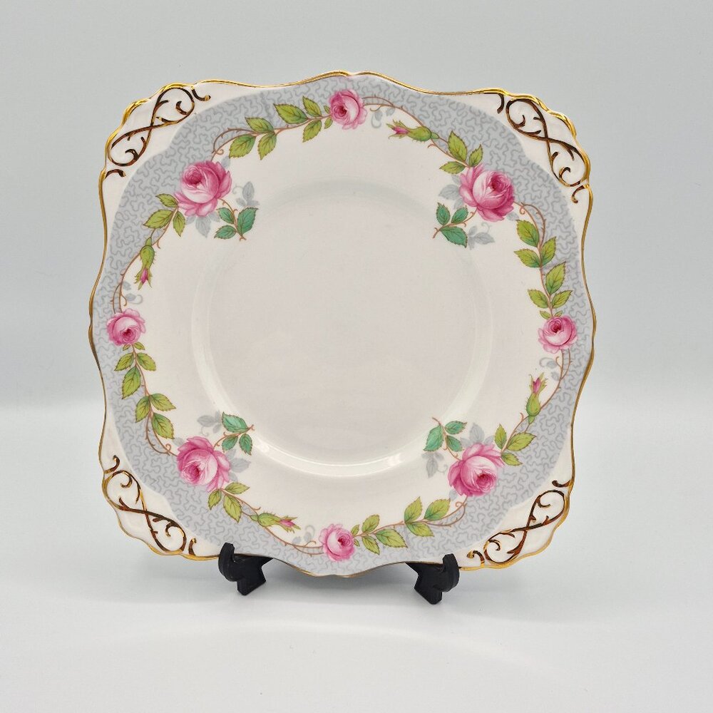 Vintage Tuscan Fine English Bone China Cake Plate